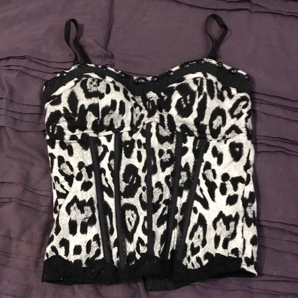 Leopard print corset